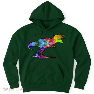 Rainbow Colorful Trex Dinosaur Hoodie