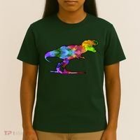 Rainbow Colorful Trex Dinosaur T-Shirt thumb 4