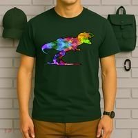 Rainbow Colorful Trex Dinosaur T-Shirt thumb 6