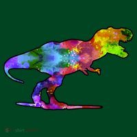 Rainbow Colorful Trex Dinosaur T-Shirt thumb 7