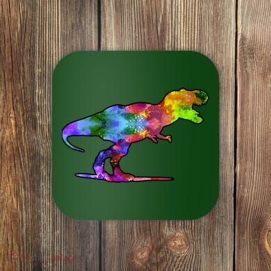 Rainbow Colorful Trex Dinosaur Coaster