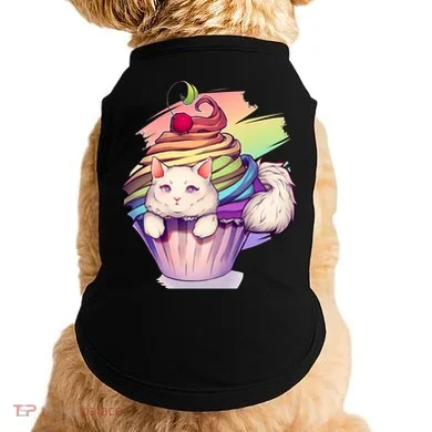 Rainbow Cupcake Kitten Cute Cat Doggie Tank
