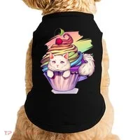 Rainbow Cupcake Kitten Cute Cat Doggie Tank thumb 0