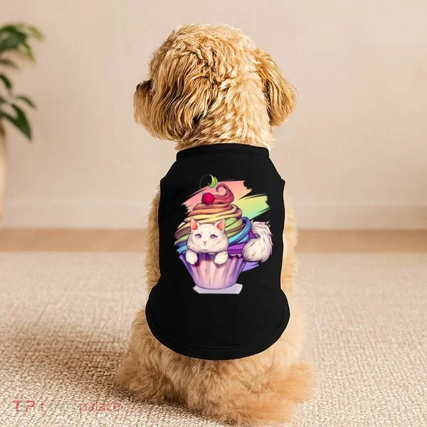Rainbow Cupcake Kitten Cute Cat Doggie Tank