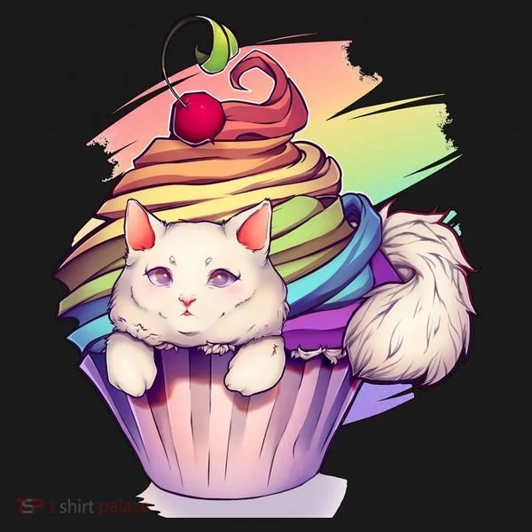 Rainbow Cupcake Kitten Cute Cat Doggie Tank