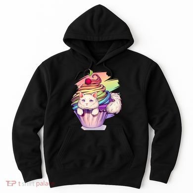 Rainbow Cupcake Kitten Cute Cat Hoodie