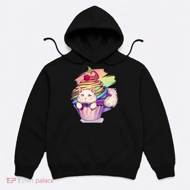 Rainbow Cupcake Kitten Cute Cat Hoodie