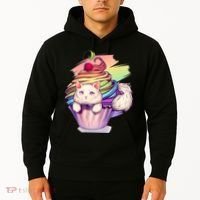 Rainbow Cupcake Kitten Cute Cat Hoodie thumb 2