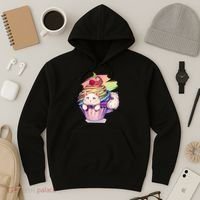 Rainbow Cupcake Kitten Cute Cat Hoodie thumb 3