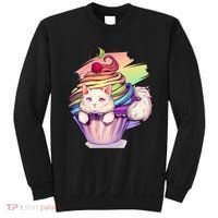 Rainbow Cupcake Kitten Cute Cat Sweatshirt thumb 0