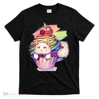 Rainbow Cupcake Kitten Cute Cat T-Shirt