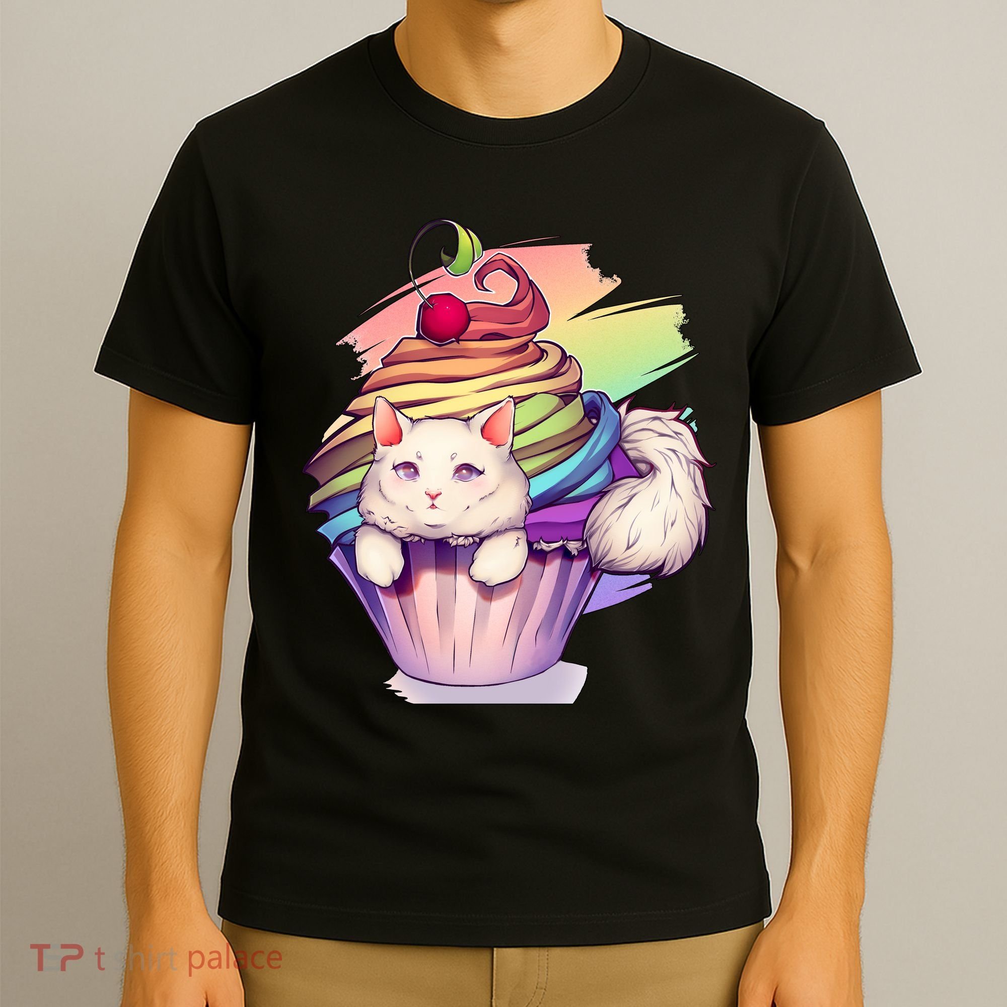 Rainbow Cupcake Kitten Cute Cat T-Shirt