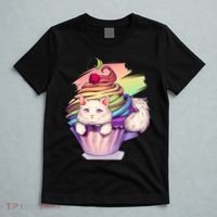 Rainbow Cupcake Kitten Cute Cat T-Shirt thumb 5