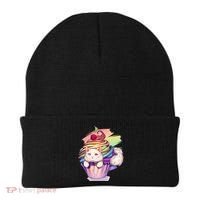 Rainbow Cupcake Kitten Cute Cat Beanie thumb 0