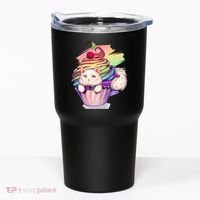 Rainbow Cupcake Kitten Cute Cat Tumbler thumb 0
