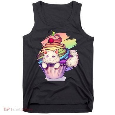 Rainbow Cupcake Kitten Cute Cat Tank Top