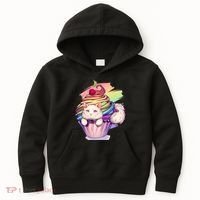 Rainbow Cupcake Kitten Cute Cat Kids Hoodie thumb 0