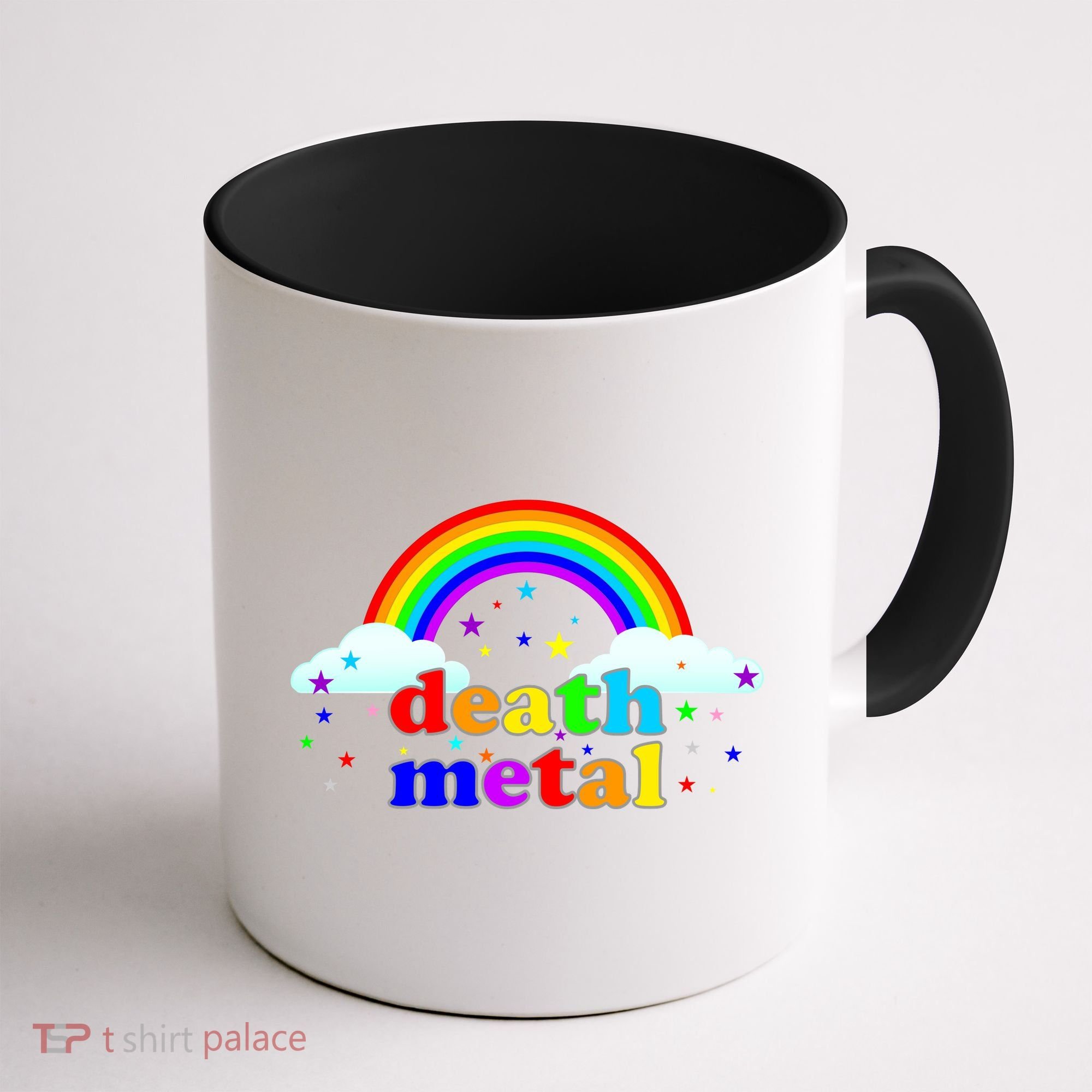 Rainbow Death Metal Logo Coffee Mug