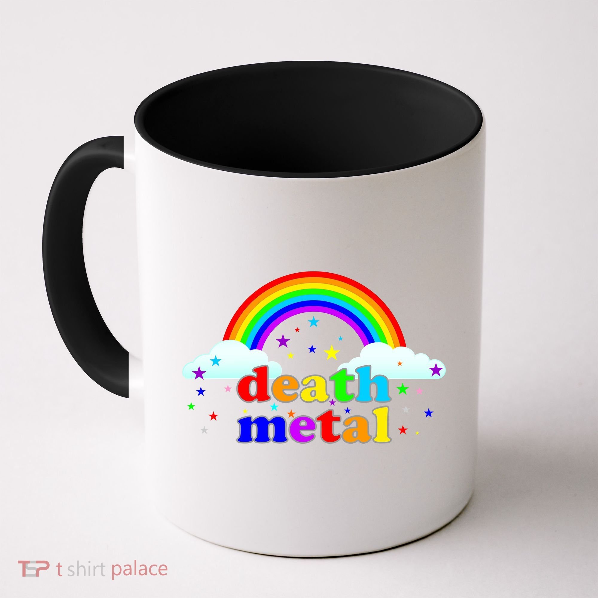 Rainbow Death Metal Logo Coffee Mug