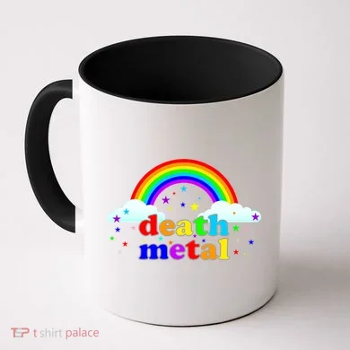 Rainbow Death Metal Logo Coffee Mug