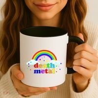 Rainbow Death Metal Logo Coffee Mug thumb 3