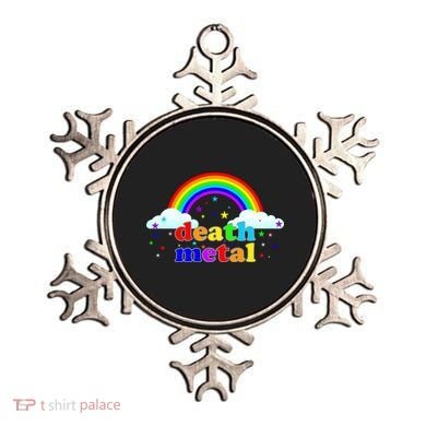 Rainbow Death Metal Logo Ornament