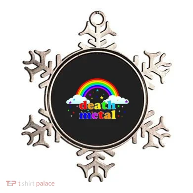 Rainbow Death Metal Logo Ornament