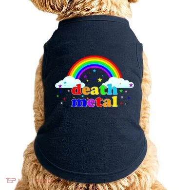 Rainbow Death Metal Logo Doggie Tank