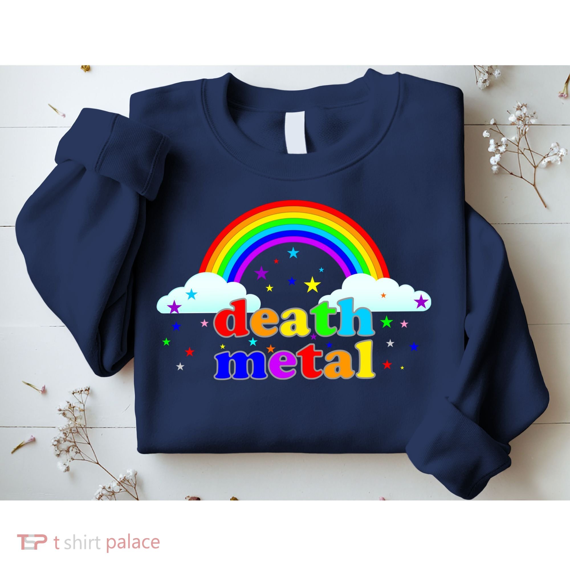 Rainbow Death Metal Logo Sweatshirt