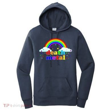 Rainbow Death Metal Logo Women's Hoodie