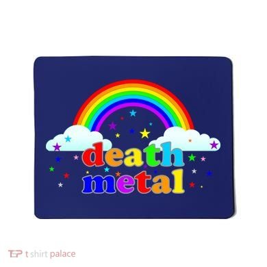 Rainbow Death Metal Logo Mousepad