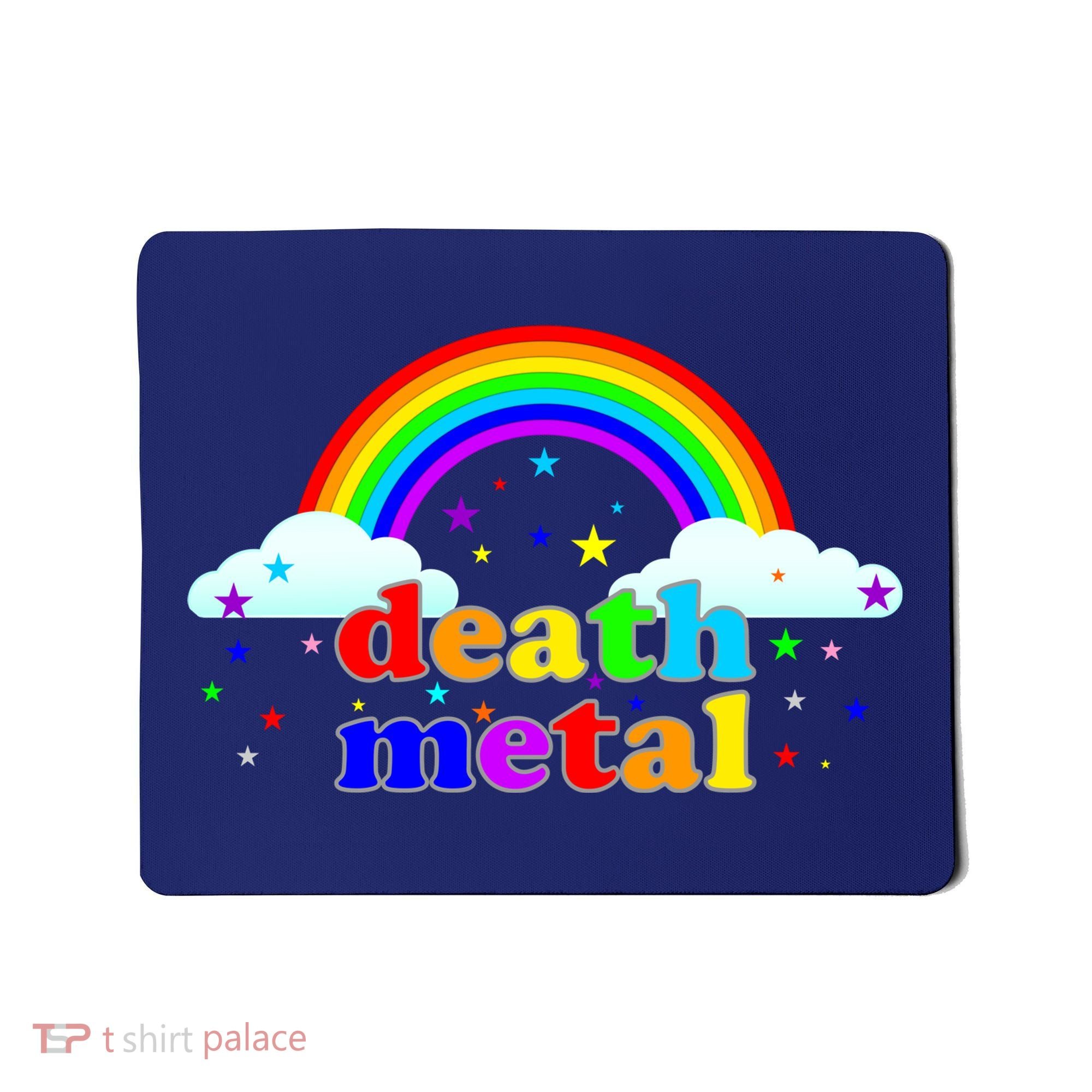 Rainbow Death Metal Logo Mousepad