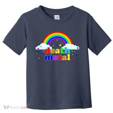 Rainbow Death Metal Logo Toddler T-Shirt