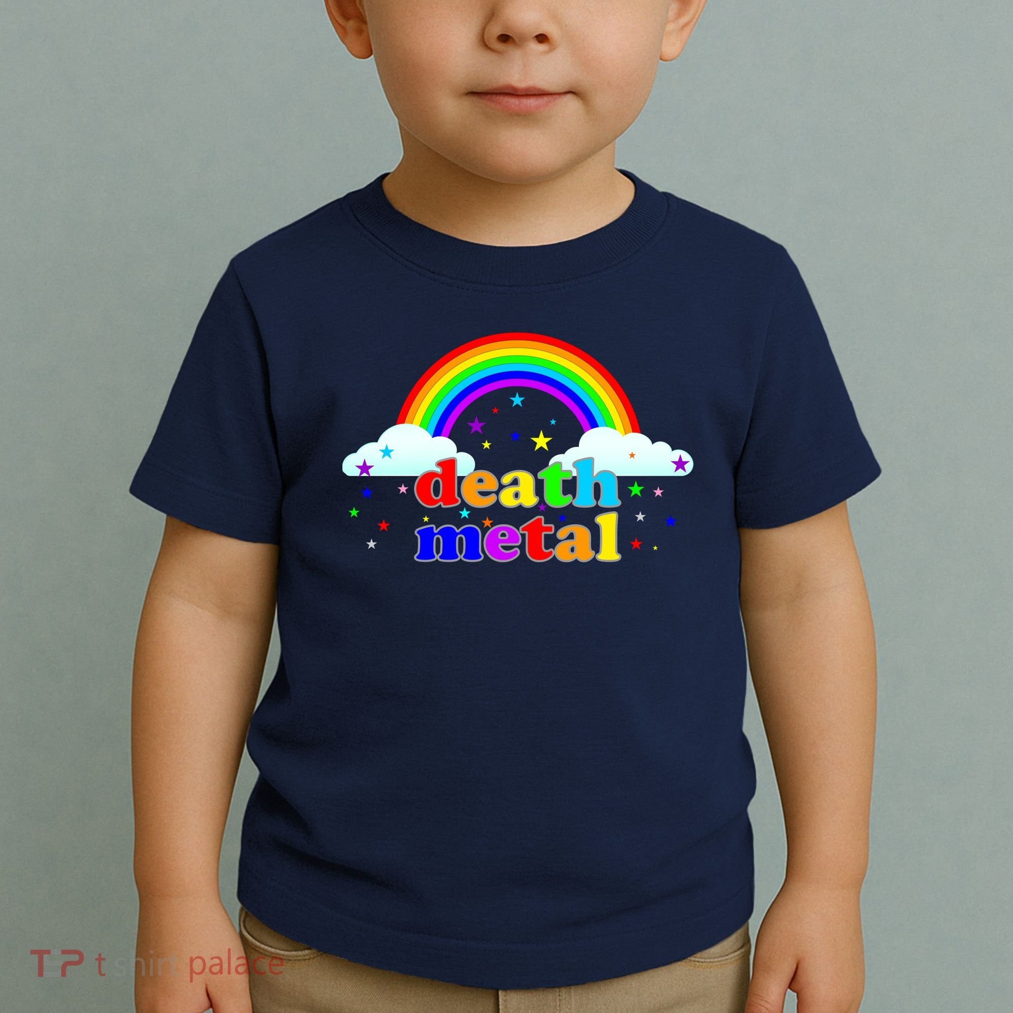 Rainbow Death Metal Logo Toddler T-Shirt