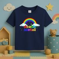 Rainbow Death Metal Logo Toddler T-Shirt thumb 3
