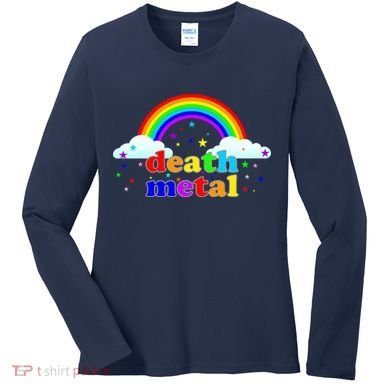 Rainbow Death Metal Logo Women's Long Sleeve Shirt