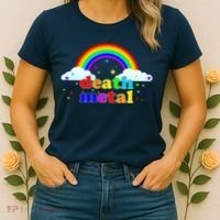 Rainbow Death Metal Logo Women's T-Shirt thumb 2