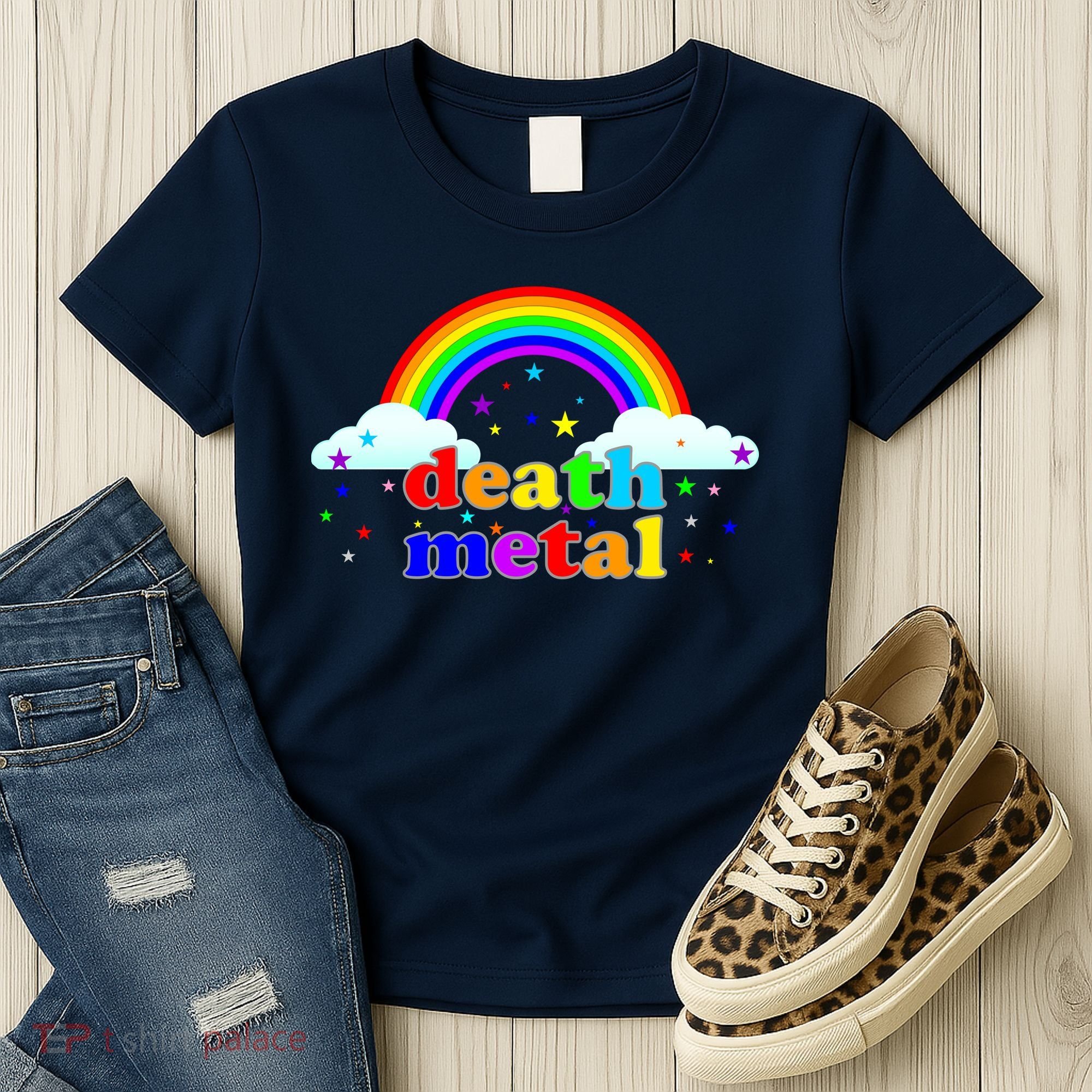 Rainbow Death Metal Logo Women's T-Shirt