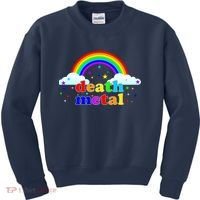 Rainbow Death Metal Logo Kids Sweatshirt thumb 0