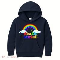 Rainbow Death Metal Logo Kids Hoodie thumb 0