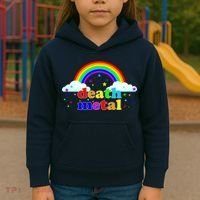 Rainbow Death Metal Logo Kids Hoodie thumb 3