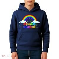 Rainbow Death Metal Logo Kids Hoodie thumb 4