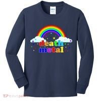 Rainbow Death Metal Logo Kids Long Sleeve Shirt thumb 0