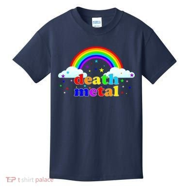 Rainbow Death Metal Logo Kids T-Shirt