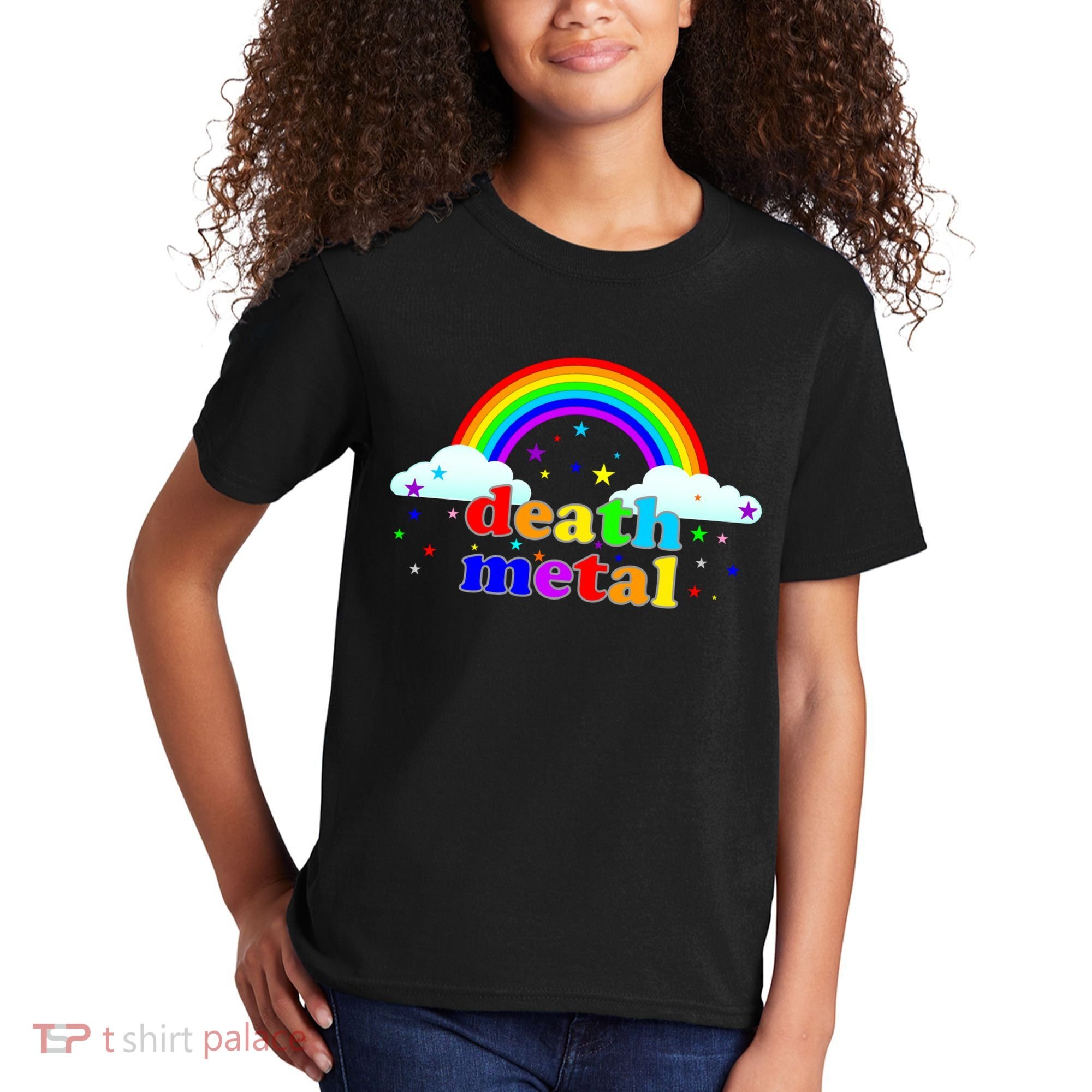 Rainbow Death Metal Logo Kids T-Shirt