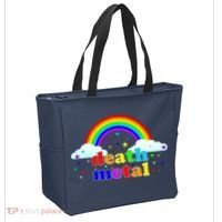 Rainbow Death Metal Logo Tote Bag thumb 2
