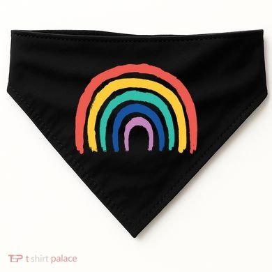 Rainbow Drawing USA-Made Doggie Bandana
