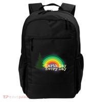 Rainbow Earth Day Every Day Retro Backpack thumb 0