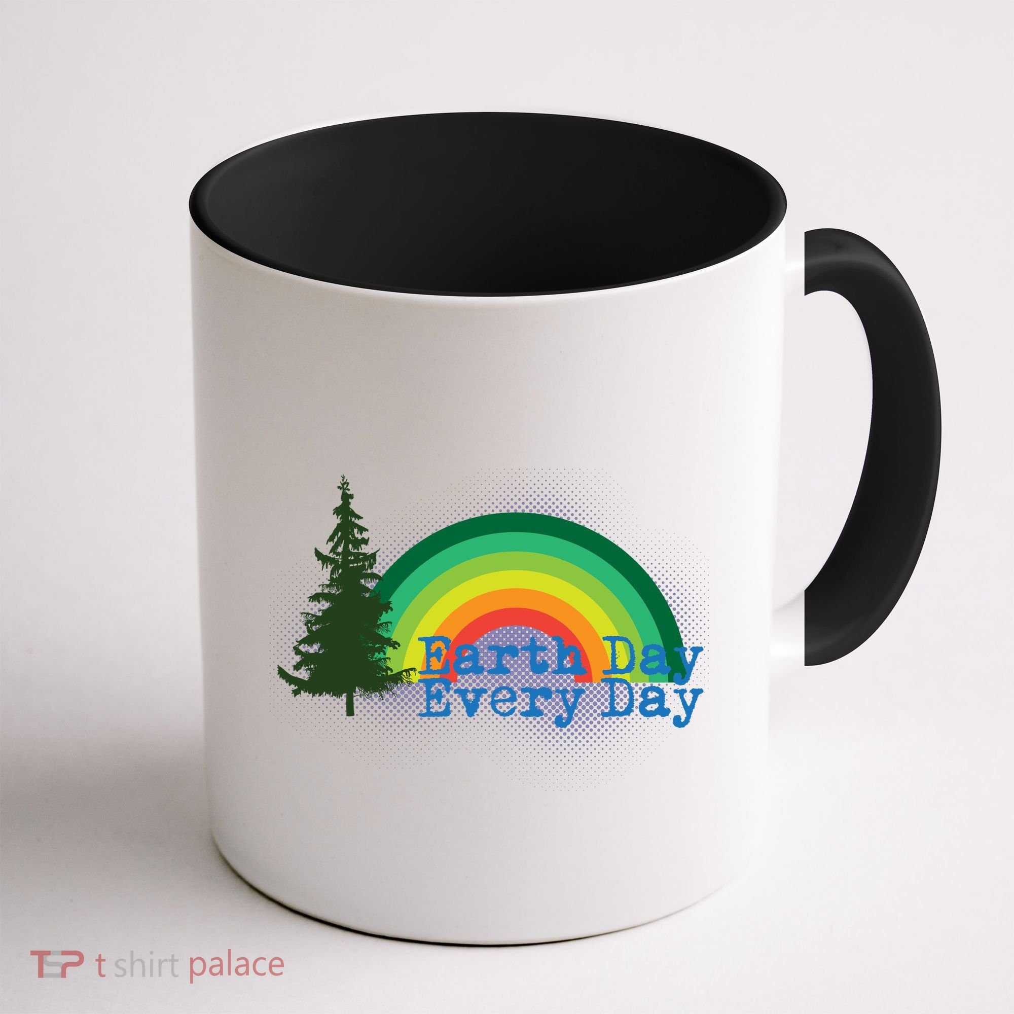 Rainbow Earth Day Every Day Retro Coffee Mug