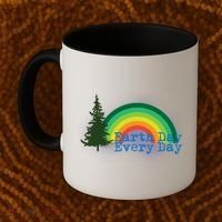 Rainbow Earth Day Every Day Retro Coffee Mug thumb 2